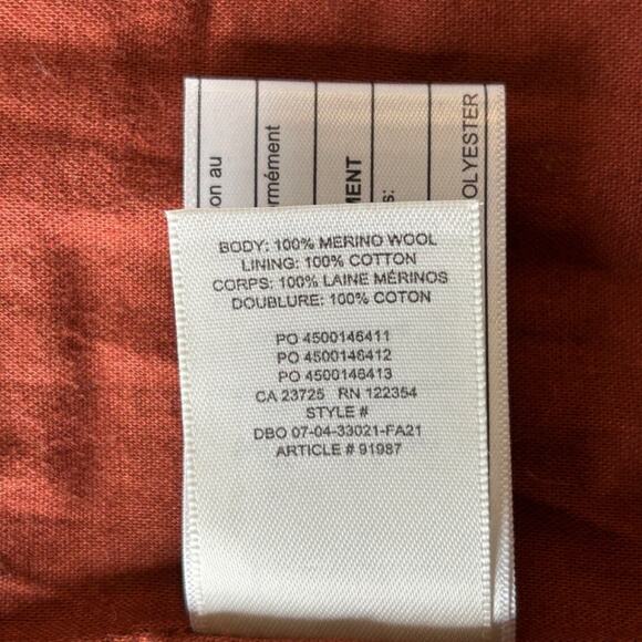 Aritzia Wilfred Merino Wool Josie Bomber Jacket Rich Cooper Sz 2 Small/Medium - Picture 10 of 13